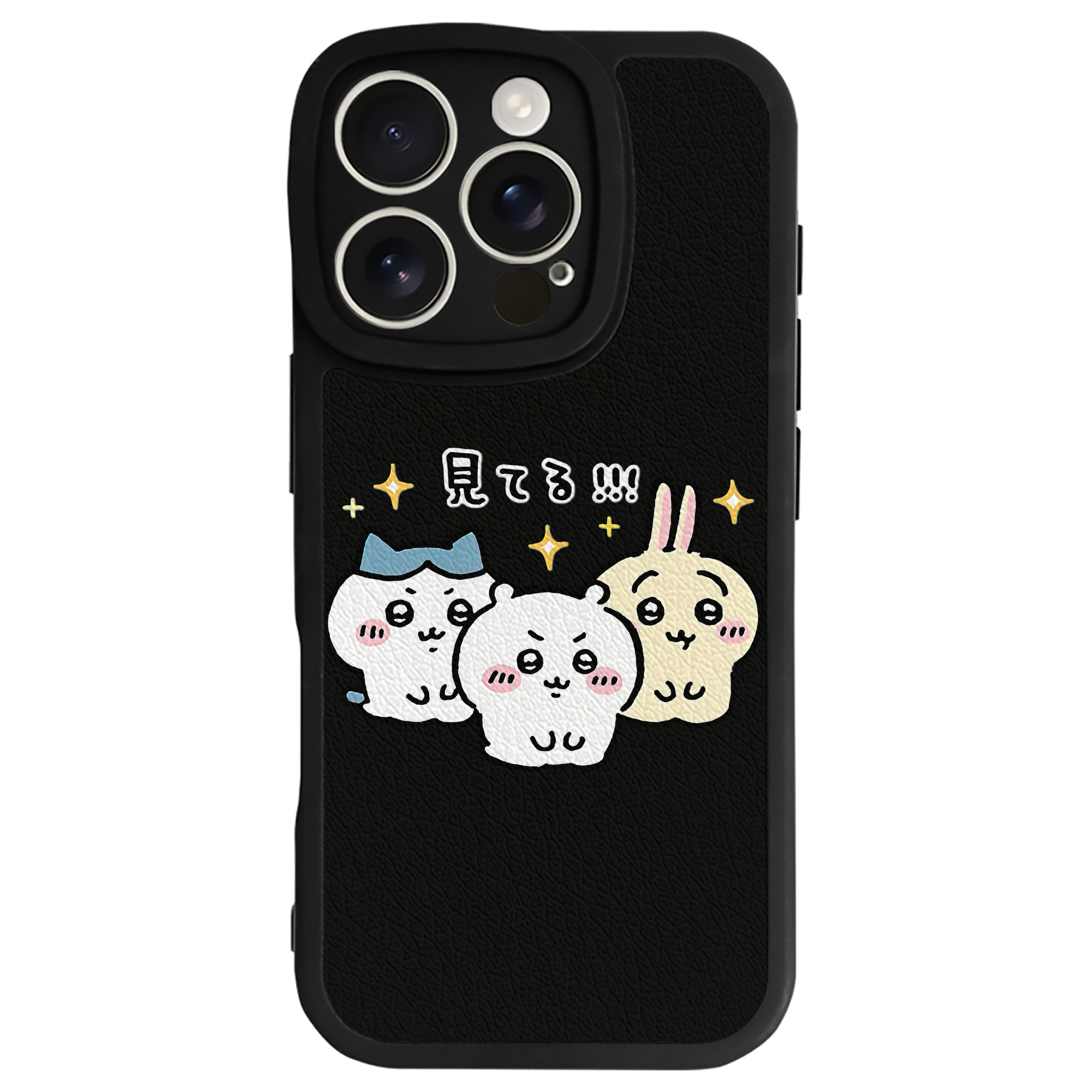 （画像用） ちいかわ ハチワレ Chii-kawa hachiware 【iPhone 16シリーズ対応】シリコンスマホケース（レザー調） 材質：シリコン